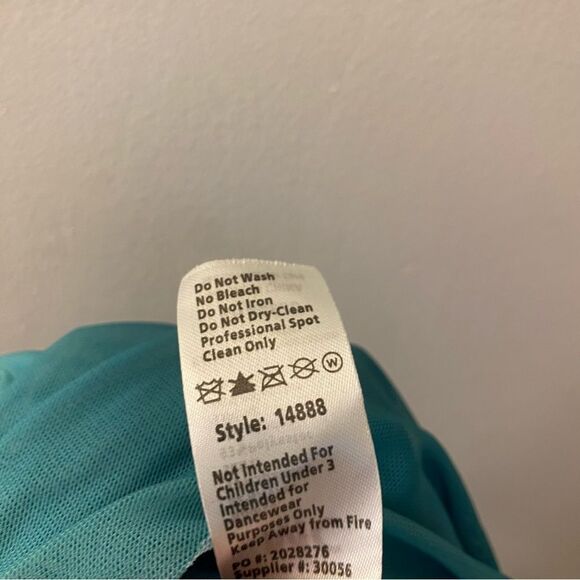 WEISSMAN solo Dance costume lyrical teal rhinestone Love In The Dark 14888 MC - Picture 12 of 14